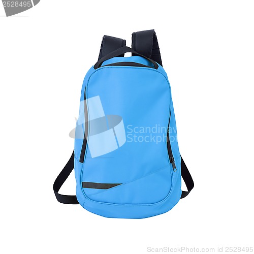 Image of Blue backpack isolated with path