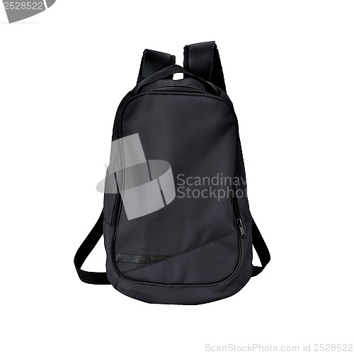 Image of Black backpack isolated with path