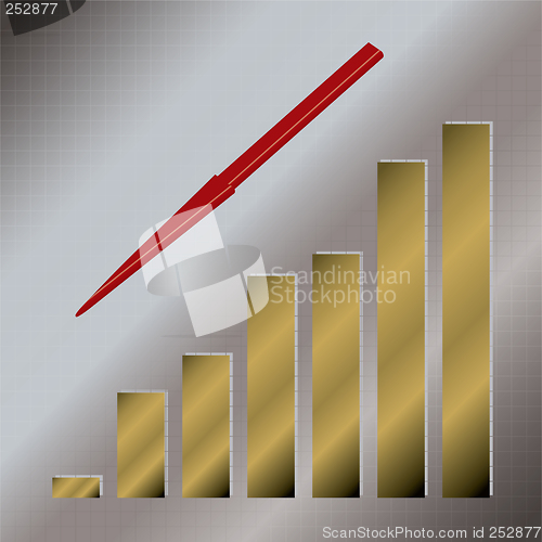 Image of gold graph down