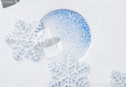 Image of Snowflake on the snow.