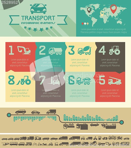 Image of Transportation Infographic Template.