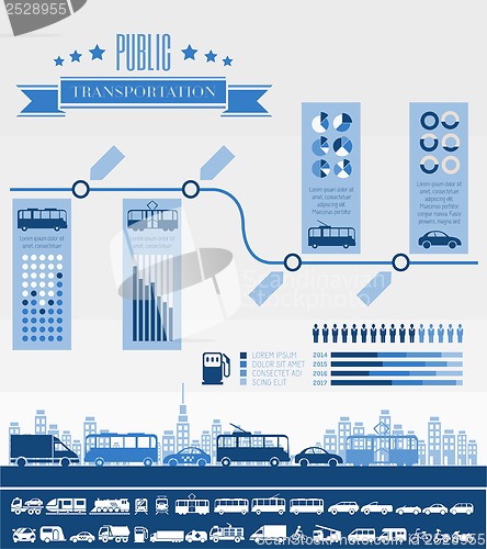 Image of Transportation Infographic Template.