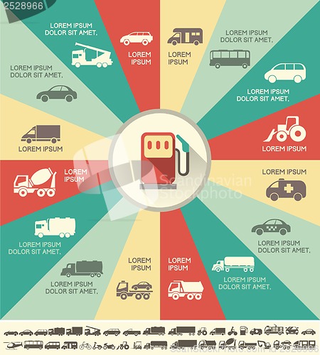 Image of Transportation Infographic Template.