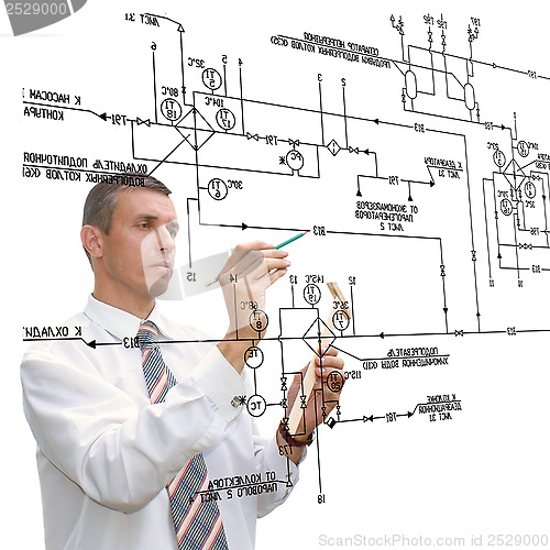 Image of Engineering Designing buildings.Engineer 