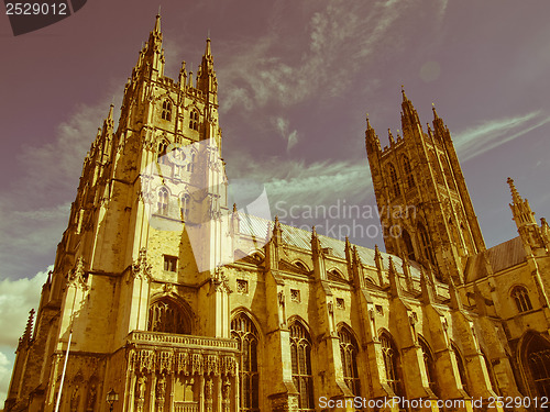 Image of Retro looking Canterbury Cathedral