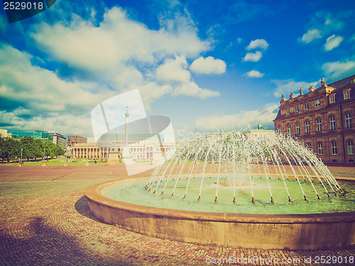 Image of Retro look Schlossplatz (Castle square) Stuttgart