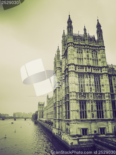 Image of Vintage sepia Houses of Parliament