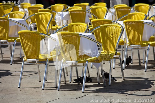 Image of Cafe tables in Venice