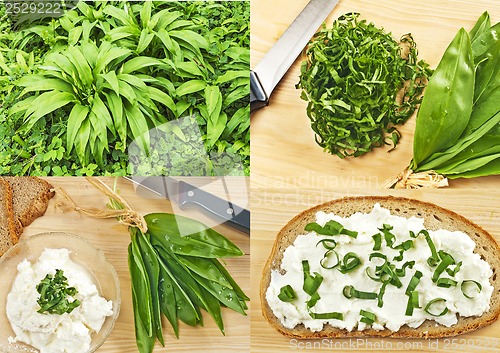 Image of bread with wild garlic and gourd