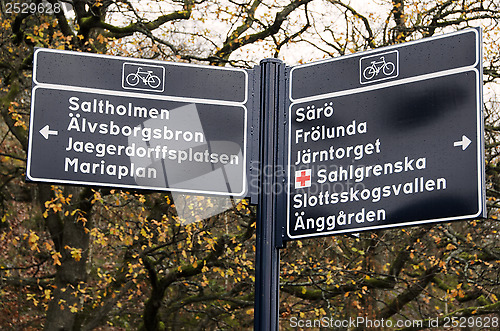 Image of  Distance sign for bicycle