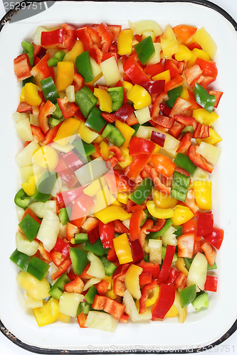 Image of Diced peppers