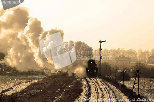 Image of Old retro steam train