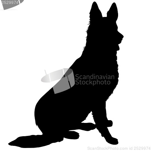 Image of German Shepherd Silhouette