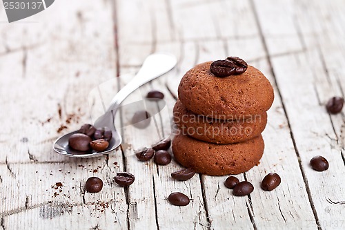 Image of chocolate cookies and coffee beans