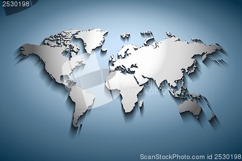 Image of World map embossed