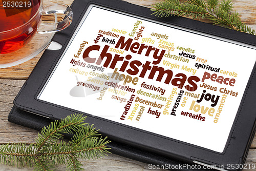 Image of Merry Christmas word cloud