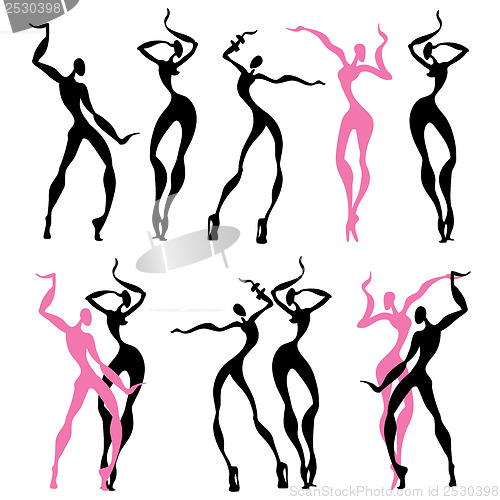 Image of Abstract dancing figures