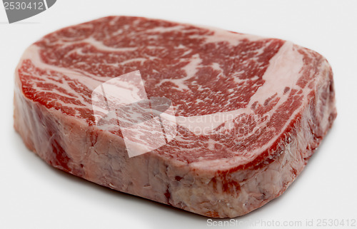 Image of Wagyu ribeye steak raw