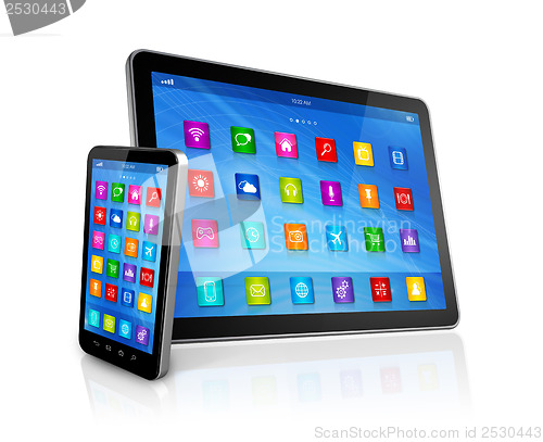 Image of Smartphone and Digital Tablet Computer