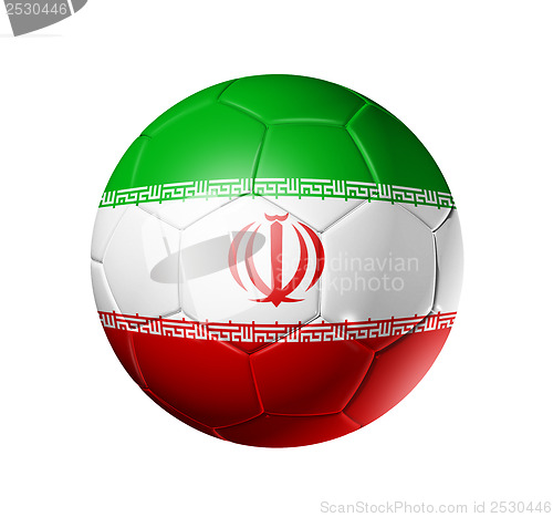 Image of Soccer football ball with Iran flag