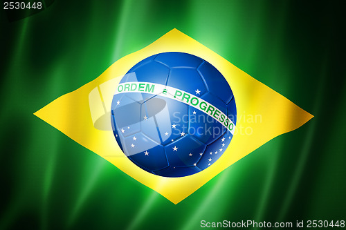 Image of Brazil soccer world cup 2014 flag