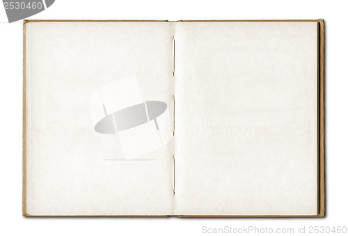 Image of Vintage blank open notebook