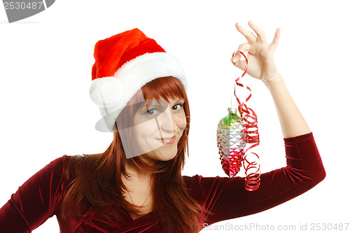 Image of Beautiful girl with a gift