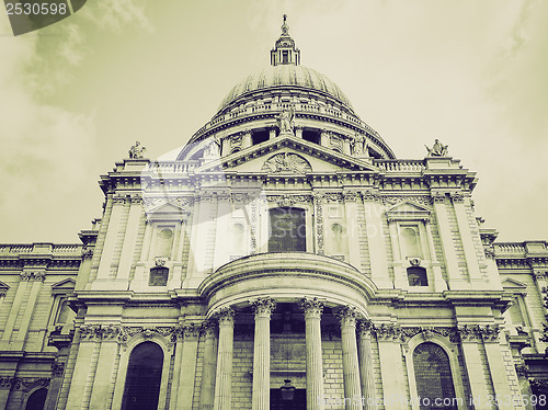 Image of Vintage sepia St Paul Cathedral, London