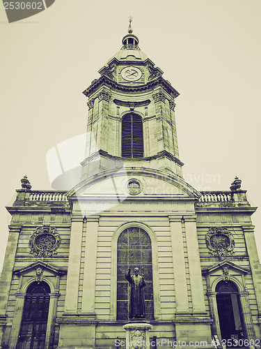 Image of Vintage sepia St Philip Cathedral, Birmingham