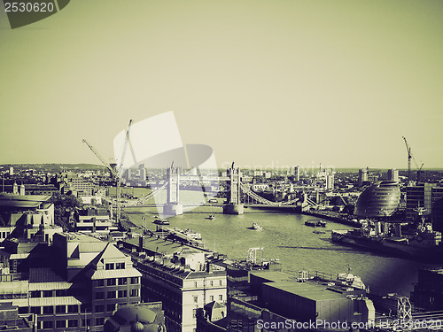 Image of Vintage sepia Tower Bridge London