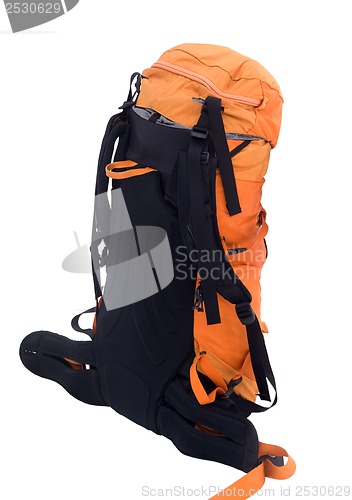 Image of Orange travel backpack