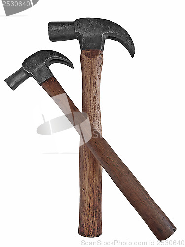 Image of two vintage carpenter hammers