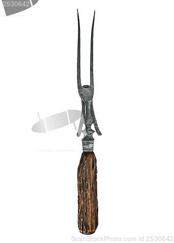 Image of vintage meat serving fork