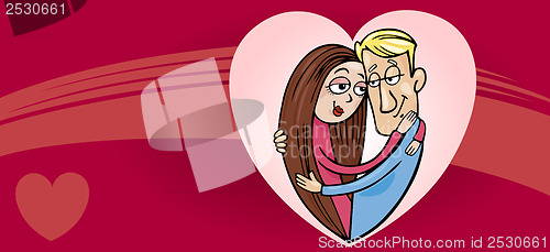 Image of couple in love valentine card