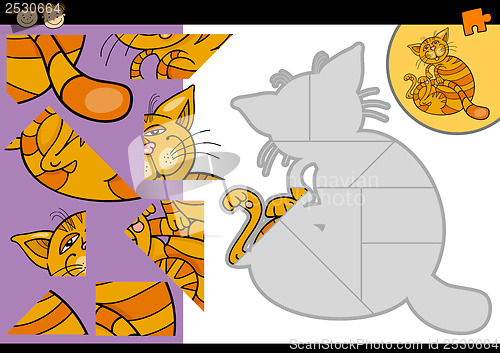 Image of cartoon cat jigsaw puzzle game