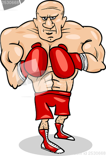 Image of boxer sportsman cartoon illustration