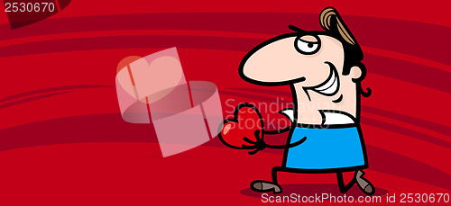 Image of man in love valentine card