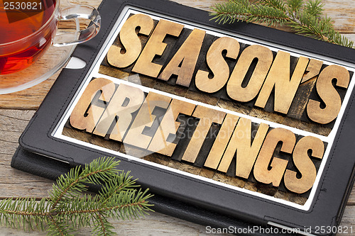 Image of season greetings typography