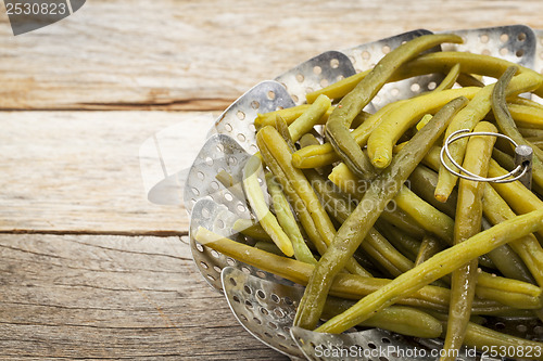 Image of green (French) beans steamed