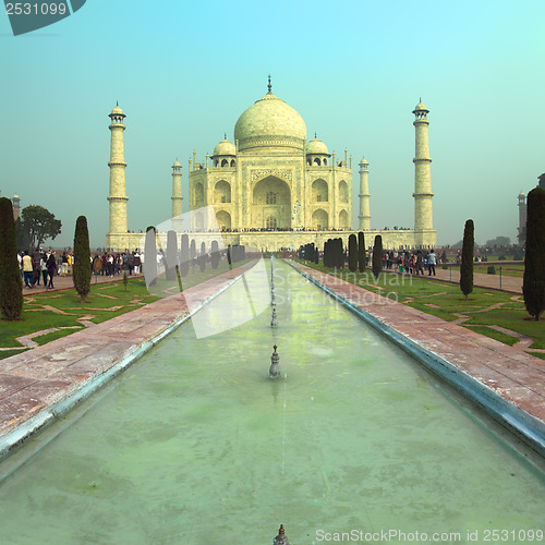 Image of Taj Mahal - famous mausoleum in India