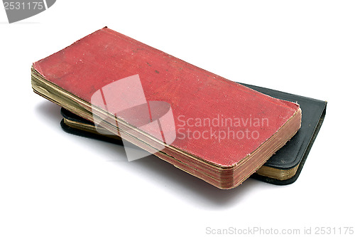 Image of Red and black notebooks 