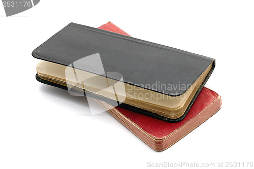 Image of Red and black notebooks