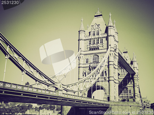 Image of Vintage sepia Tower Bridge London