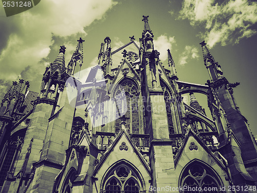 Image of Vintage sepia Johanneskirche Church, Stuttgart
