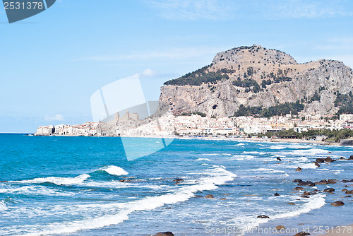 Image of beach of cefalu, Sicily