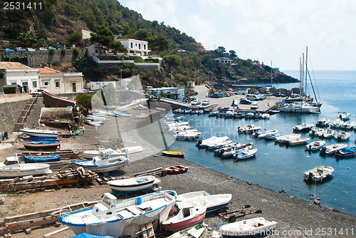 Image of harbour in Ustica island, Sicily