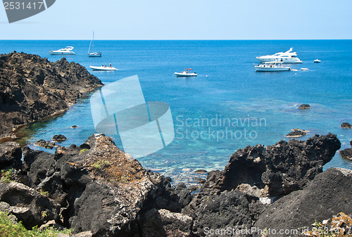 Image of beach in Ustica Island,Sicily