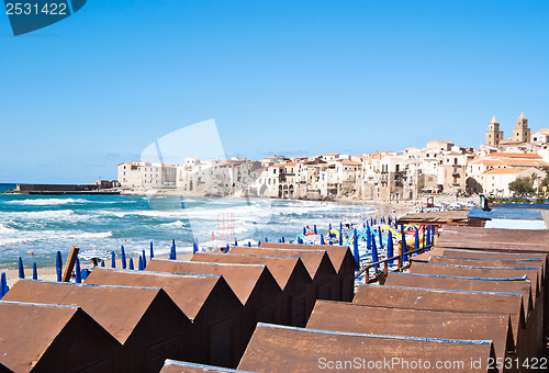 Image of beach of cefalu, Sicily