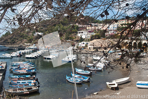 Image of harbour in Ustica island, Sicily