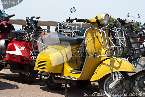 Image of italian old vespa scooter